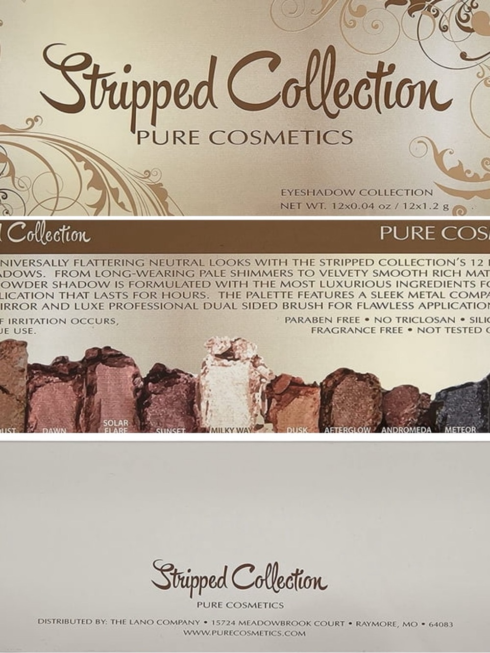 The Lano Company Pure Cosmetics Stripped Eye Shadow Palette